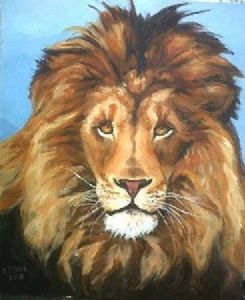 "Portrait of a Male Lion"