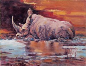 "Rhino Mud Bath"