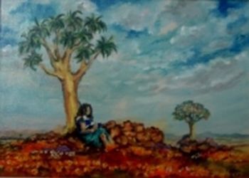 "Nama Girl Reading Her Book"