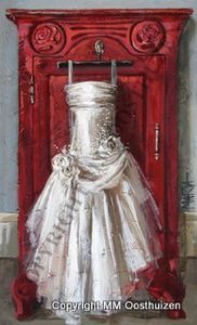 "Red Cupboard White Dress"