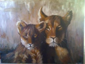 "Lioness and Cub"