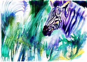 "Zebra in the Wild of Africa"