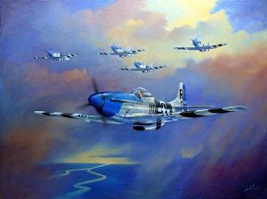 "P51 Mustang Blue Noser Squadron"