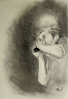 "The Harmonica Player"