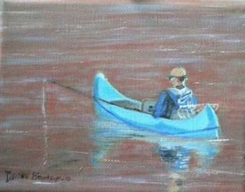 "Fishing in Canoe"