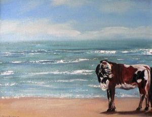 "Nguni on Beach"
