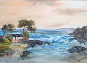 "Fisherman's Cottage Near a Cove"