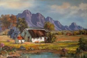 "Thatch-Roofed Cottage"