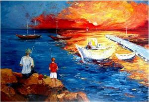 "Evening Fishing"
