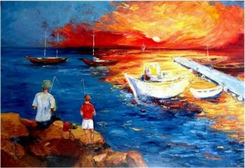 "Evening Fishing"