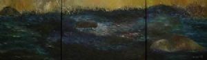 "River and Rocks Triptych"