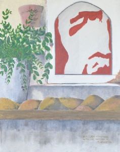 "In a Cuban Courtyard With Che Watching"