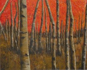 "Silver Birch Trees From Cartoon"