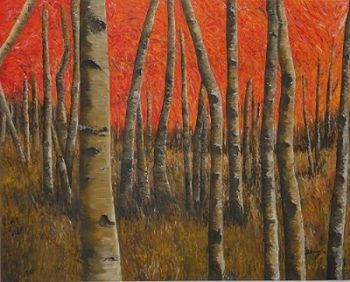 "Silver Birch Trees From Cartoon"
