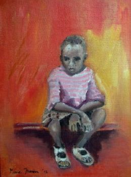 "Girl in a Pink Striped Top"