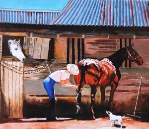 "Grooming Horse"