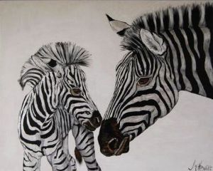 "Mother and Punk Zebra "