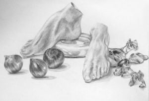 "Still Life with Ceramic Feet"