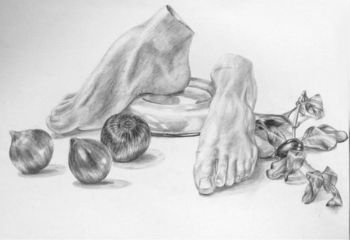 "Still Life with Ceramic Feet"