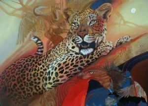 "Leopard in Tree"