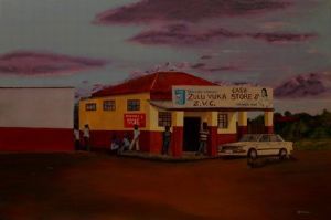 "Zulu Store at Dusk"