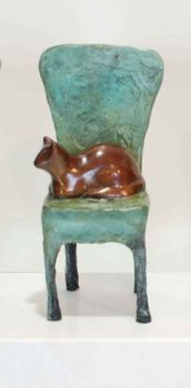 "Sleeping Cat On Chair 2"