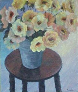 "Roses on Round Table"