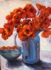"Blue Jug with Red Poppies"