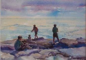 "Fishing on the Rocks"