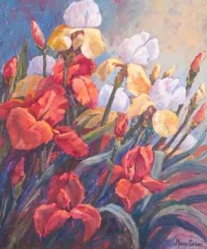 "Irisses - Bronze and Yellow"