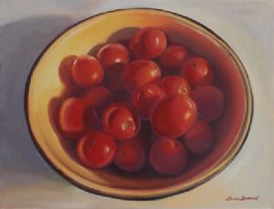 "Cherry Tomatoes in Yellow Bowl"