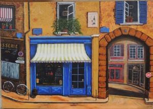 "Paris Vin Street Scene"
