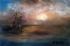 "Stormy Sunset - Windmill Miniature"