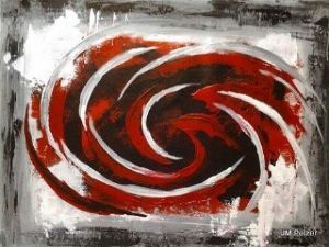 "Swirly Red and White"