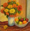 "Dahlias And Fruit"