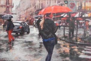 "Rain on Boulevard St. Germain"