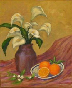 "Arum Lilies & Oranges II"