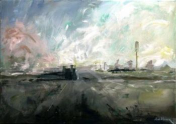 "Morning Fog on Road"