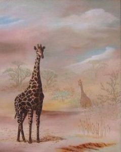 "Giraffe in the mist"