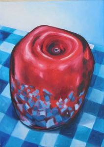 "Red Apple, Blue Chequered Tablecloth"
