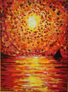 "Yacht in Sunset"