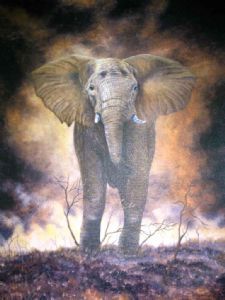 "Veld Fire  Giclee Oil print"