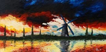 "Yellow Sky Windmill"