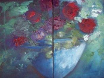 "Red Flower Diptych 602 & 603"