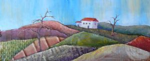 "Landscape with Trees and House"