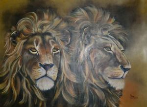 "Two Male Lions"