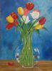 "Tulips in Glass Pot"