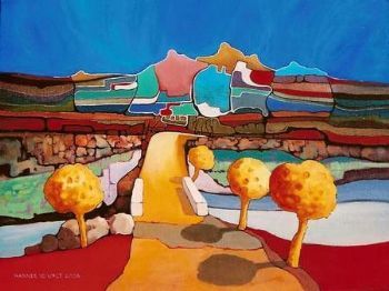 "Dream Landscape with Yellow Trees"