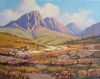 "Mountain Scene with Rocky Ridges"