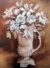 "Roses and Lilies, a Study in Sepia Tones"